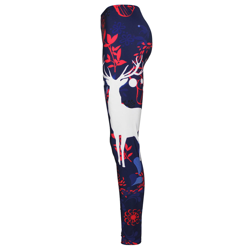 New Arrival  Leggings Women Sika Deer Digital Print Animal Fitness Leggins Slim Elastic Workout Plus Size Legging