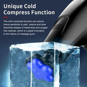 Icy Cold Compress Massage Gun Electric Percussion Pistol Massager For Body Neck Back Sport Deep Tissue Muscle Relaxation