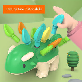 Baby focus training toys, puzzle early education toys, 1-3 year old children's hand eye coordination and splicing dinosaur toys