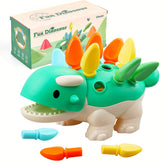 Baby focus training toys, puzzle early education toys, 1-3 year old children's hand eye coordination and splicing dinosaur toys