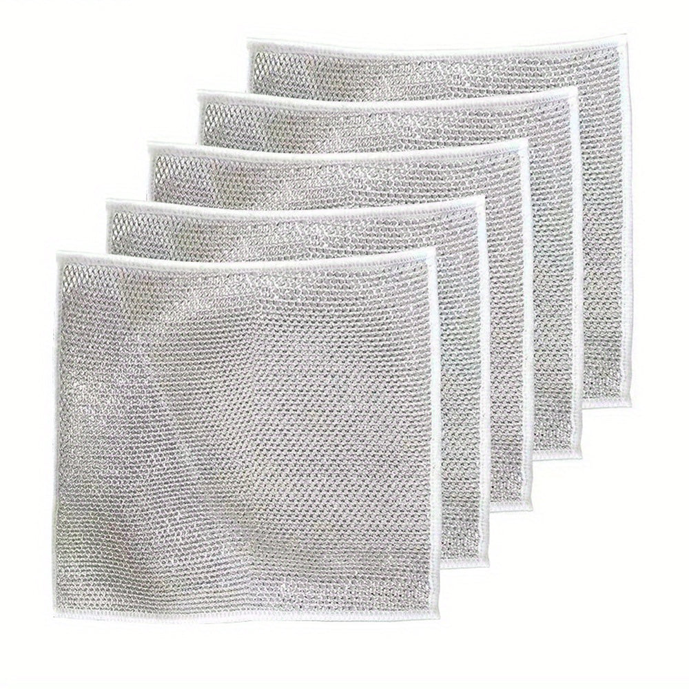 5/10pcs Non-stick Oil-free Mesh Wire Dishwashing Cloth For Kitchen Stove Dishwashing And Pot Washing_16