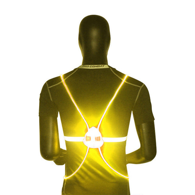 360 Reflective LED Flash Driving Vest High Visibility Night Running Cycling Riding Outdoor Activities Light Up Safety Bike Vest