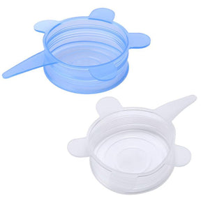 6 pcs Universal Silicone Suction Lid-bowl Pan Cooking Pot Lid-silicon Stretch Lids Silicone Cover Pan Spill Lid Stopper Cover