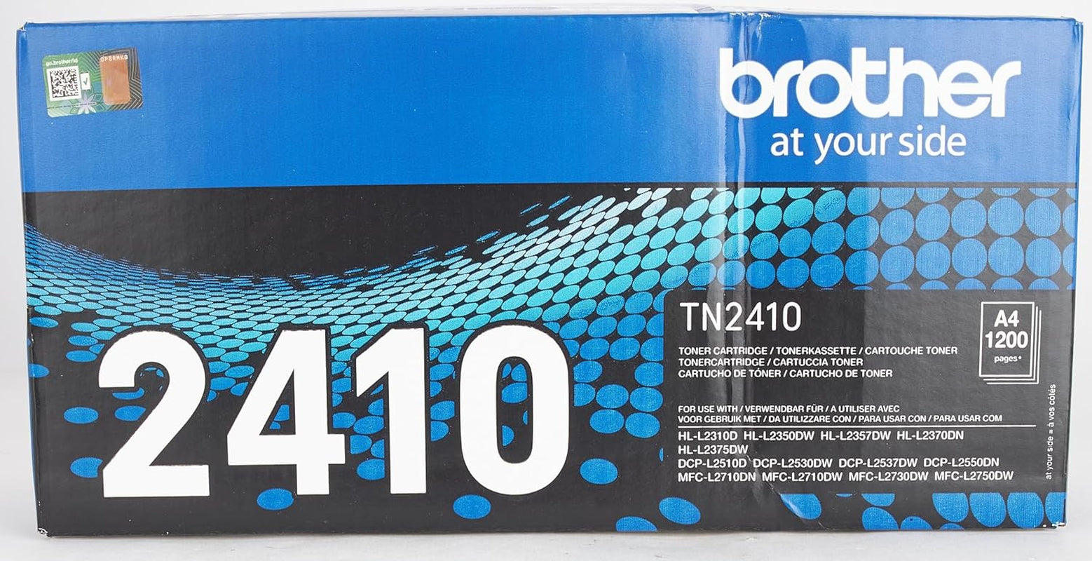 TN-2410 Toner Cartridge, Black, Single Pack, Standard Yield, Includes 1 X Toner Cartridge,  Genuine Supplies