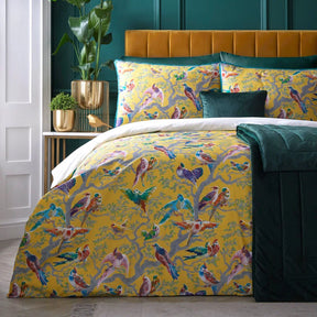 Yellow/Blue Sateen 20TC Modern & Contemporary Duvet Cover Set