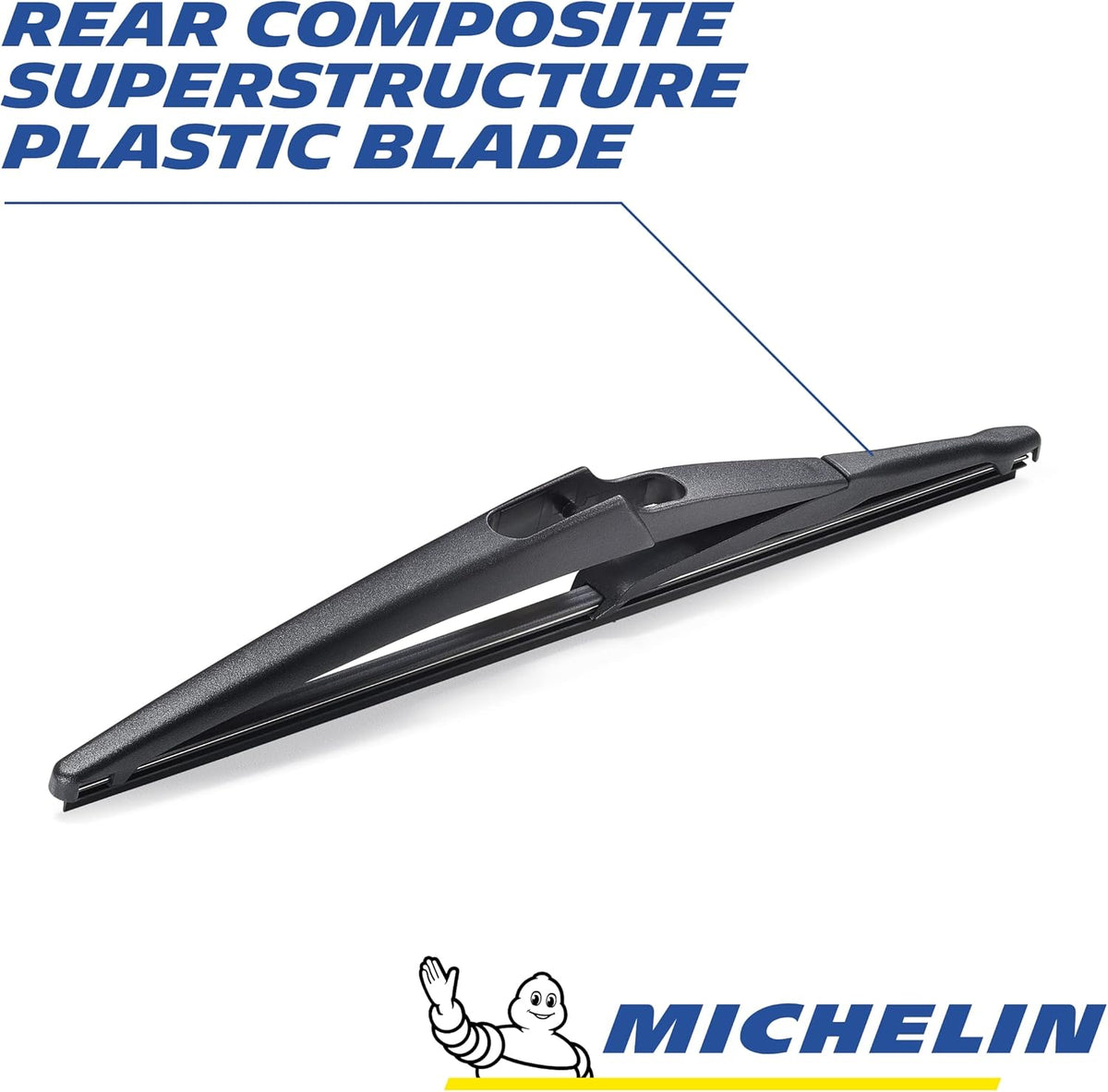 Rear Wiper Blade with Pre-Installed Connector, Original Fit Design, No Tools Required to Install, 12"/300Mm, Ml1258,Black