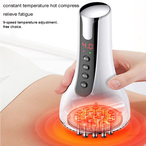 EMS Gua Sha Scraping Body Slim Massager Infrared Therapy Anti Cellulite Fat Burner Beauty Dredging Warm Brush Electro Stimulator