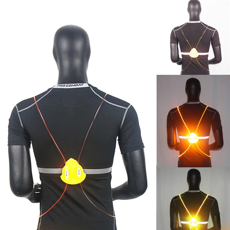 360 Reflective LED Flash Driving Vest High Visibility Night Running Cycling Riding Outdoor Activities Light Up Safety Bike Vest