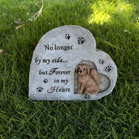 Heart shaped Pet Dog Monument Outdoor Resin