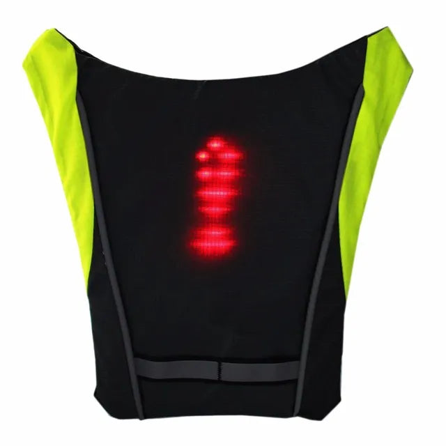 Cycling Bicycle Vest LED Wireless Safety Turn Signal Light Vest for Bicycle Riding Night Warning Backpack Guiding Light