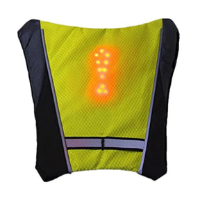 Cycling Bicycle Vest LED Wireless Safety Turn Signal Light Vest for Bicycle Riding Night Warning Backpack Guiding Light