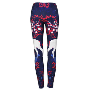 New Arrival  Leggings Women Sika Deer Digital Print Animal Fitness Leggins Slim Elastic Workout Plus Size Legging