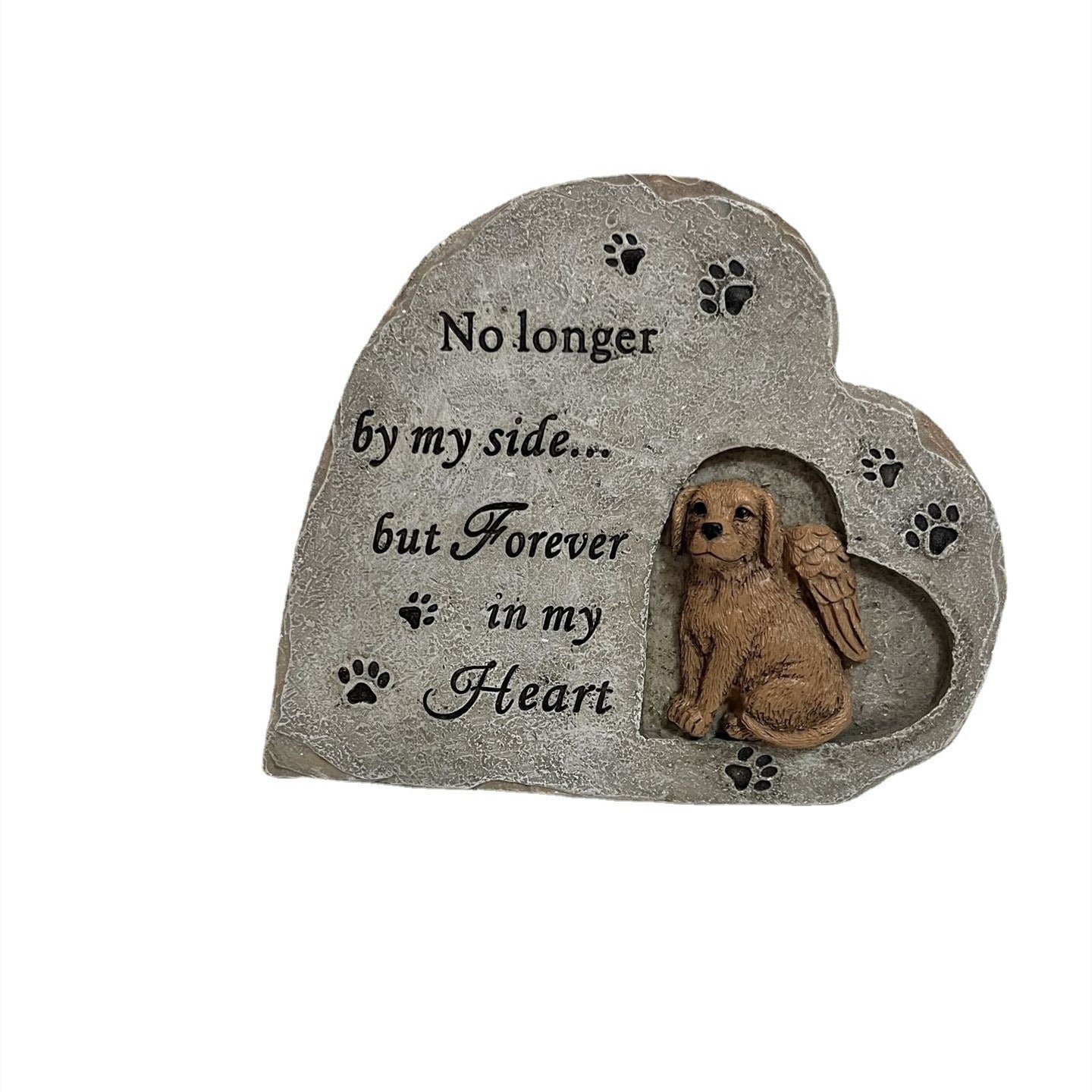 Heart shaped Pet Dog Monument Outdoor Resin