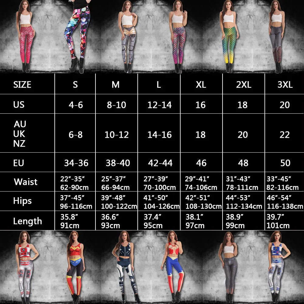 New Arrival  Leggings Women Armor Digital Print Sapphire Metal P[lus Size Fitness Leggins Workout Pants Legging