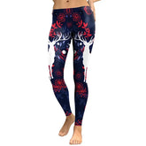 New Arrival  Leggings Women Sika Deer Digital Print Animal Fitness Leggins Slim Elastic Workout Plus Size Legging