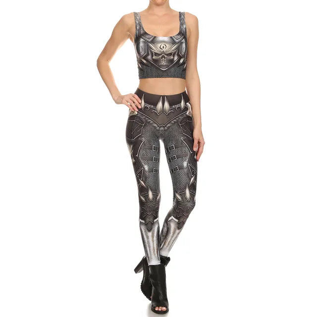 Women Skeleton Pattern Pants Leggings