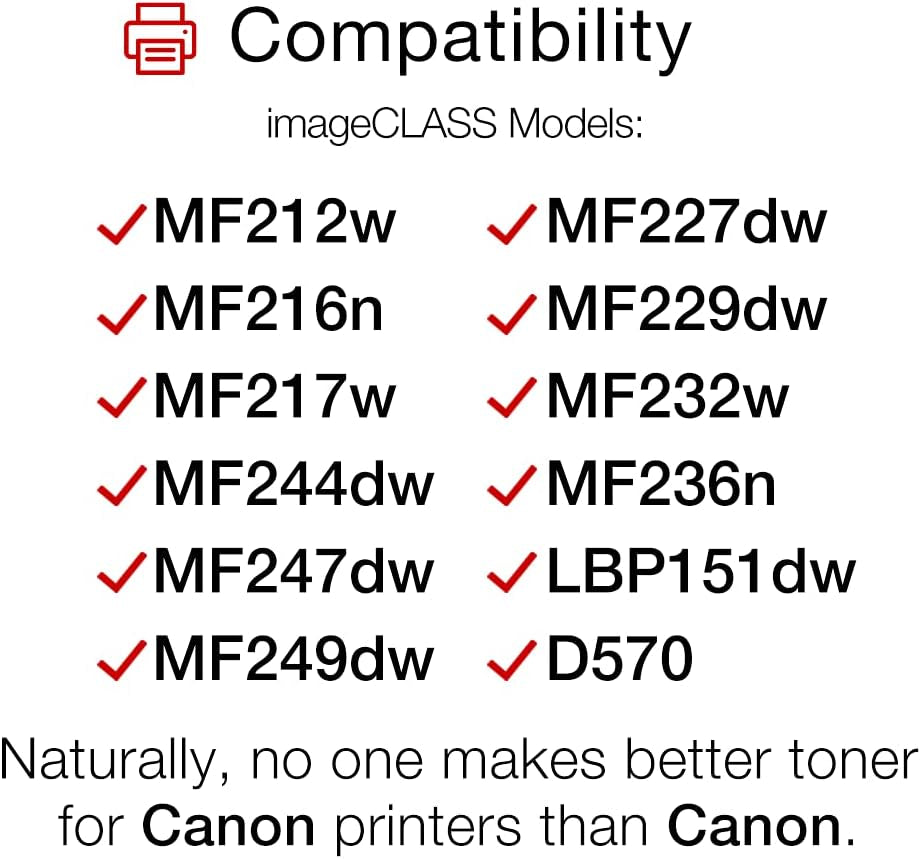 Genuine Toner Cartridge 137 Black (9435B001), 1-Pack Imageclass Mf212W, Mf216N, Mf217W, Mf244Dw, Mf247Dw, Mf249Dw, Mf227Dw, Mf229Dw, Mf232W, Mf236N, Lbp151Dw, D570 Laser Printers