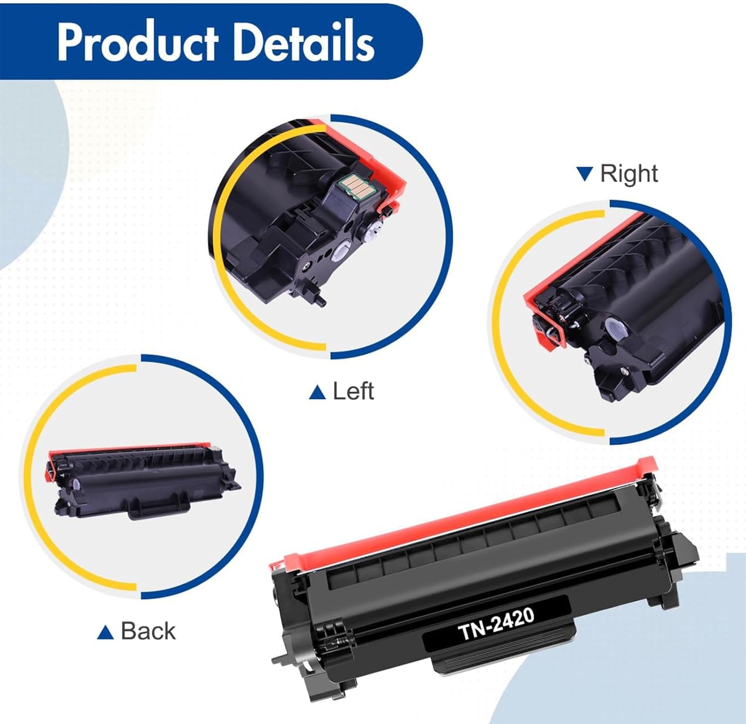 2-Pack TN2420 Toner Cartridge for Brother HL-L2350DW Toner TN-2420 TN2410 TN-2410 MFC-L2710DW MFC-L2710DN HL L2350DW HL-L2310D DCP-L2530DW MFC-L2750DW DCP-L2510D MFC-L2730DW DCP-L2550DN HL-L2375DW Ink