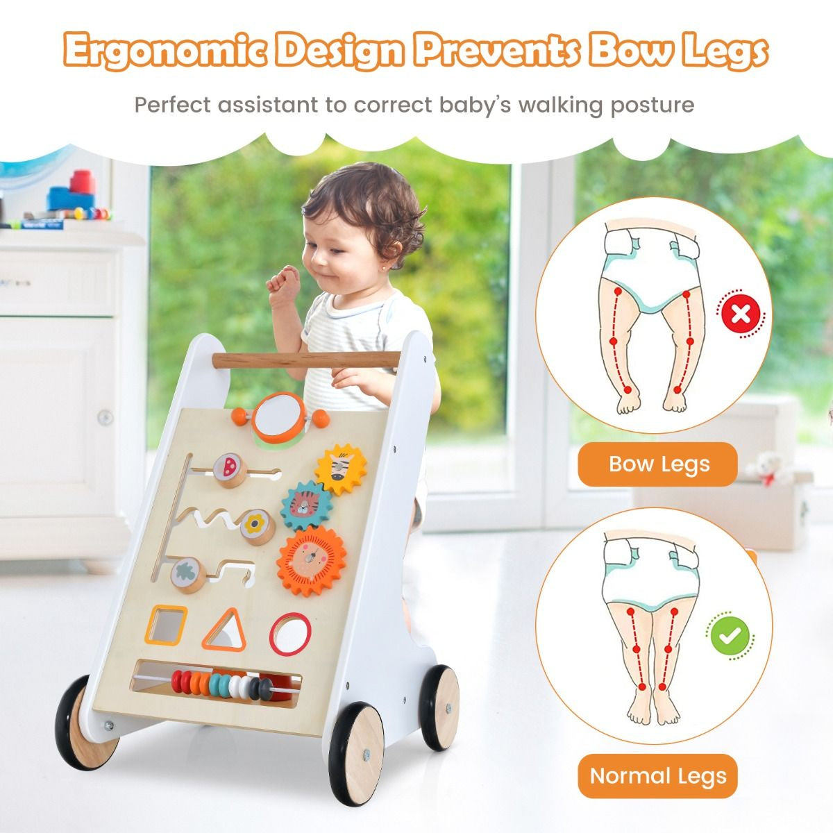 Push and Pull Learning Activity Walker with Shape Sorter