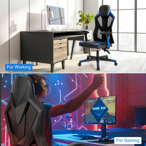 Racing Style Gaming Chair with Adjustable Back Height