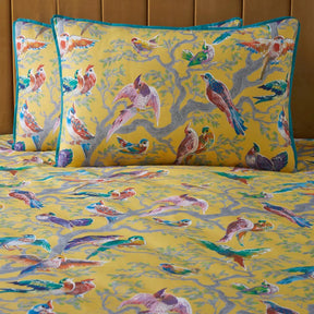 Yellow/Blue Sateen 20TC Modern & Contemporary Duvet Cover Set