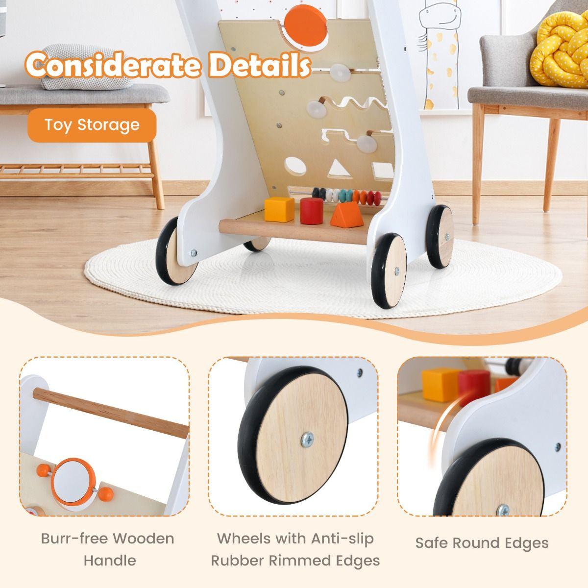 Push and Pull Learning Activity Walker with Shape Sorter