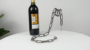 Magic Floating Wine Bottle Holder Unique Link Chain Rack for Airborne Bottle Display