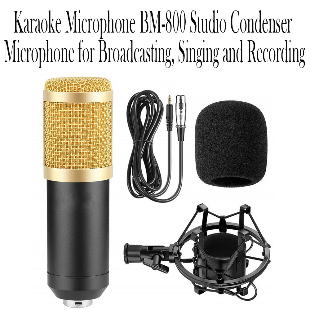 Karaoke Microphone BM-800 Studio Condenser Microphone for Broadcasting, Singing and Recording_4