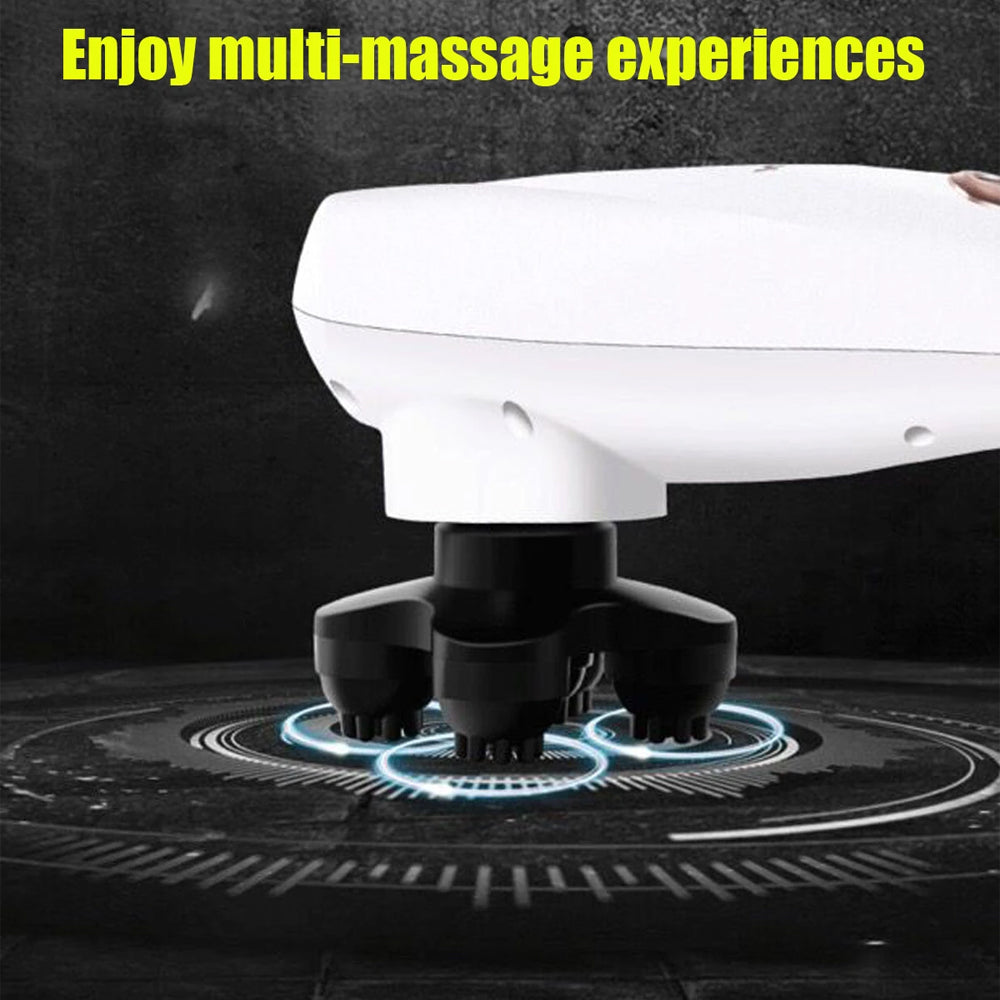 Electric Handheld Back Massager with 6 Interchangeable Heads- EU Plug_8