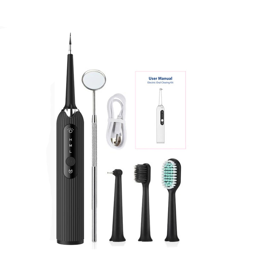 USB Rechargeable Electric Tooth Plaque Cleaning Kit with LED Light_11