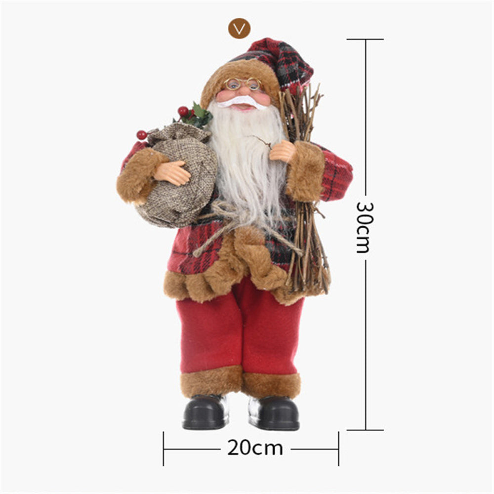 Creative Standing Santa Claus Doll Holiday Christmas Ornaments_10