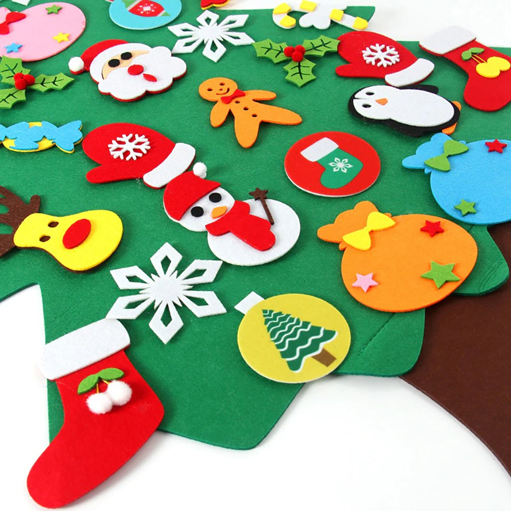 DIY Felt Christmas Tree Set for Kids, Wall Hanging Christmas Tree Decoration_3