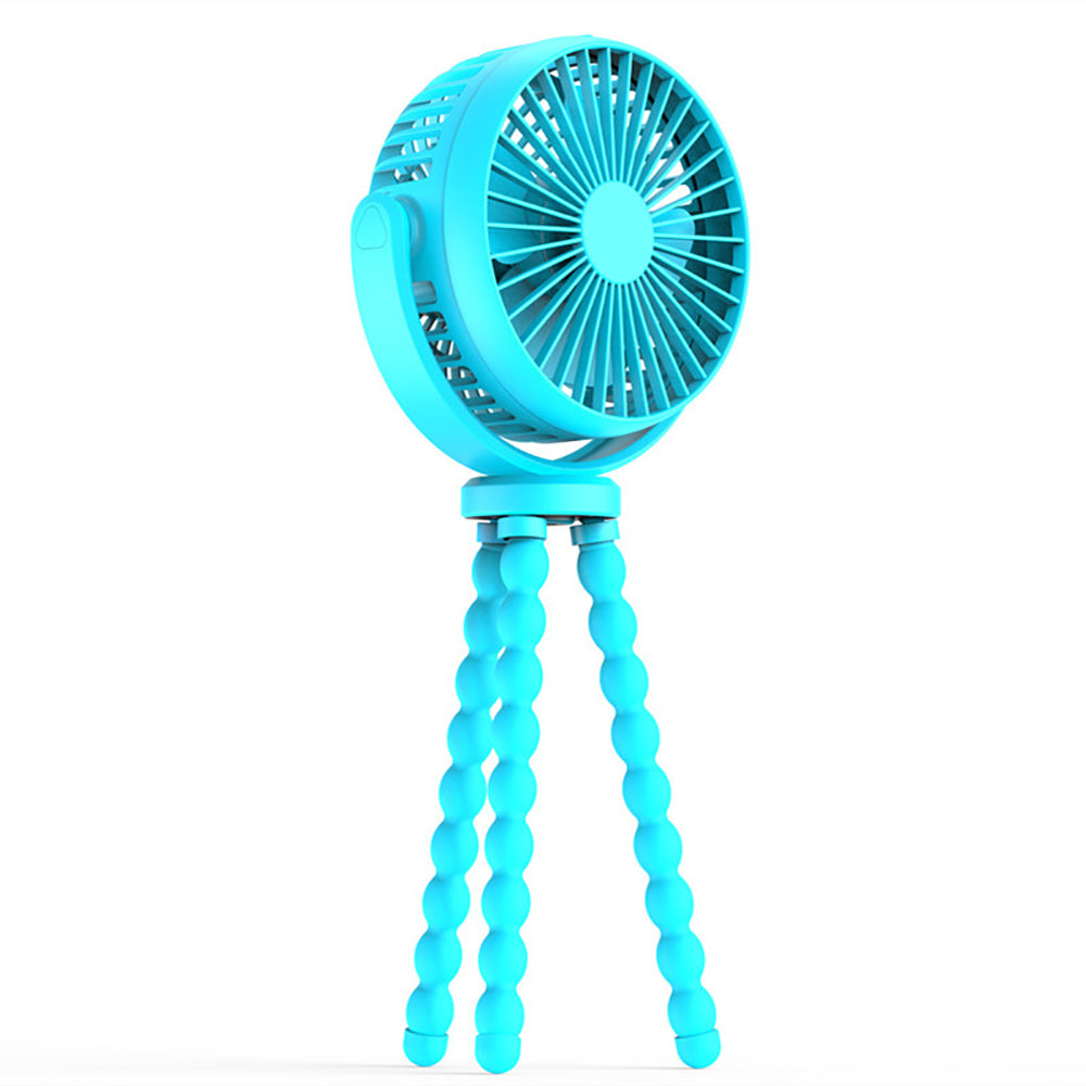 Portable Handheld Mini Stroller Fan with Flexible Tripod - USB Rechargeable_1