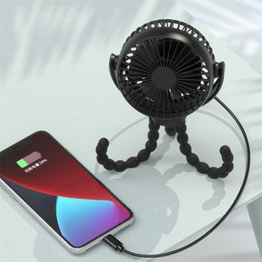 Portable Handheld Mini Stroller Fan with Flexible Tripod - USB Rechargeable_6