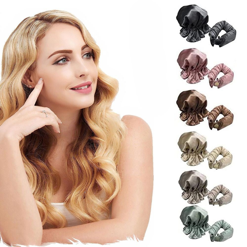 Heatless Hair Curler Bun Bons Hair Rollers with Cap_9