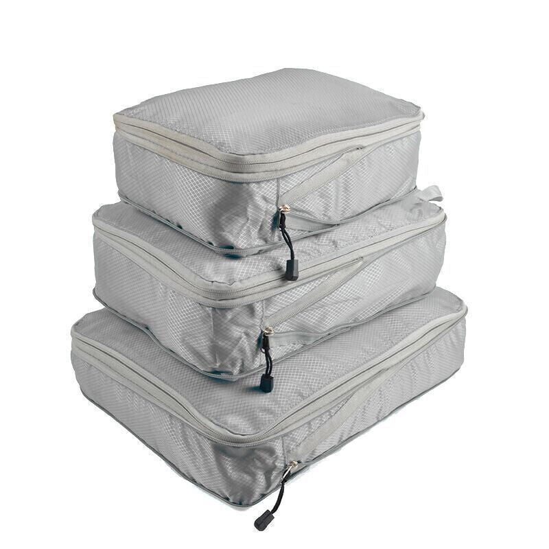 Pack of 3 Compression Packing Cubes Expandable Storage Luggage Organizer_2