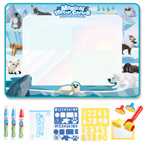 Reusable Mess Free Aqua Magic Doodle Mat Educational Toy for Kids_22