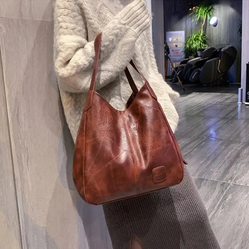 Vintage PU Leather Handbag For Women